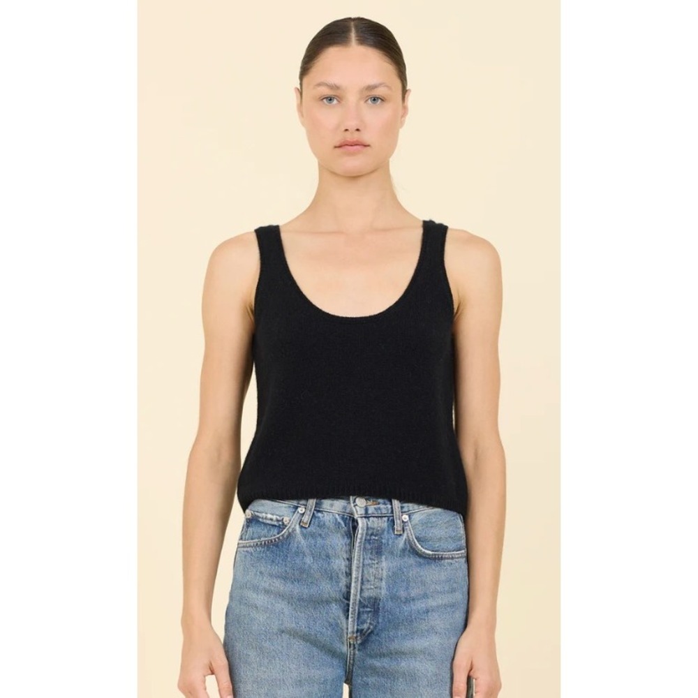 Theyskens' Theory Cashmere Silk Ribbed Tank Top Black Size S Luxe Knit